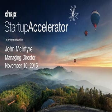 Citrix Startup Accelerator for Northwestern Mutual agile and innovation confe...