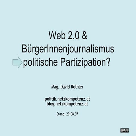 Citizen Journalism Politische Partizipation