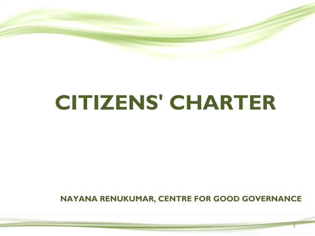 Citizen charter