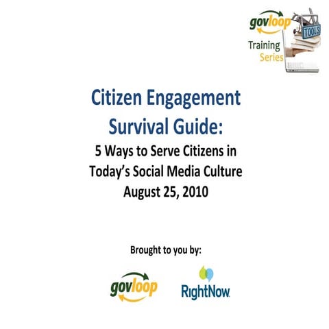 Government Citizen Engagement Survival Guide