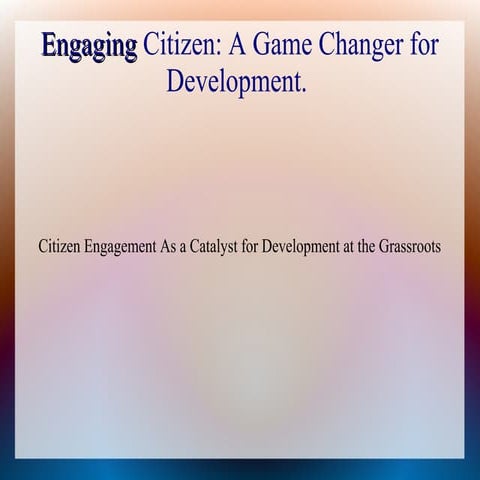 Future Citizen Development | PPT