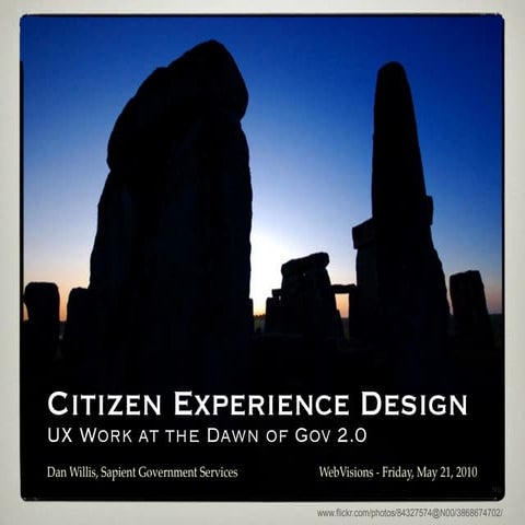 Citizen Experience Design