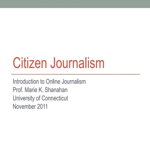 Citizen journalism