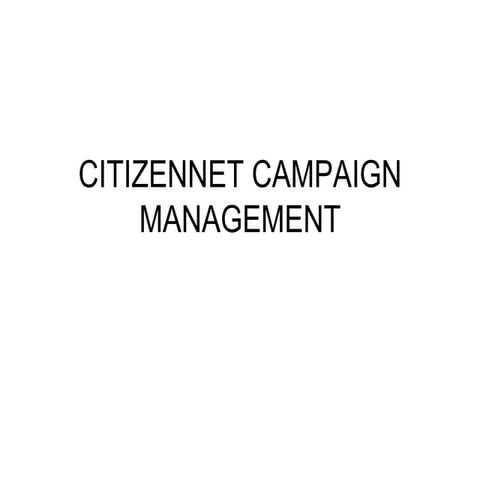 CitizenNet campaign creation