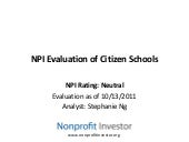Citizen Schools Rating Summary
