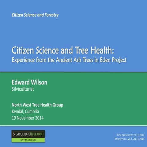 Citizen science and tree health 19 11 2014 v1.1