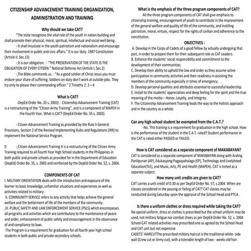 CITIZEN ADVANCEMENT TRAINING | PPTX