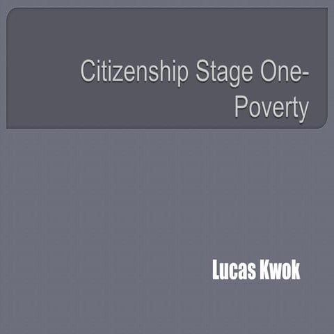 Poverty by Lucas Kwok