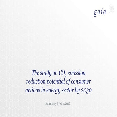 Citizens' potential in CO2 emissions reduction - English summary