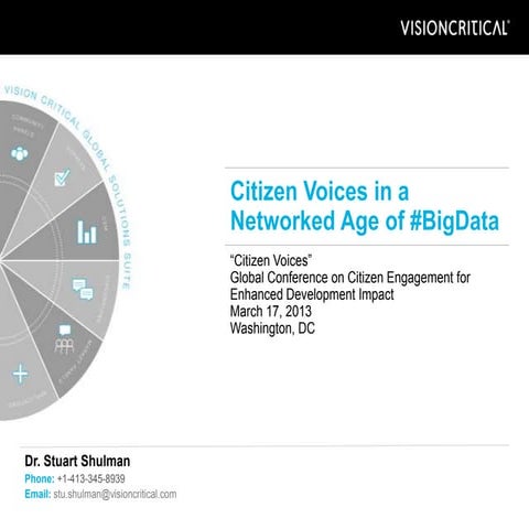 Citizen Voices in a Networked Age of #BigData
