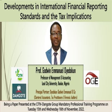 CITN Developments in International Financial Reporting Standards and the Tax ...