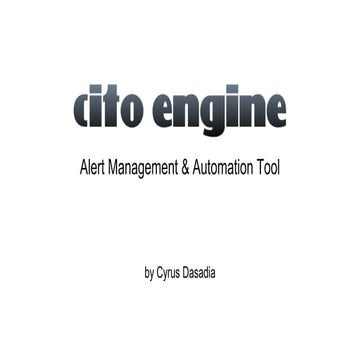CitoEngine : Alert management and automation tool.
