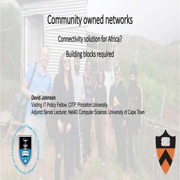 Community owned networks - connectivity solution for Africa