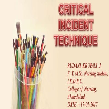 critical incident technique for nursing