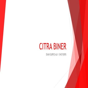 Citra biner | PPTX