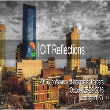 StreetLeverage - 2016 CIT Conference Reflections