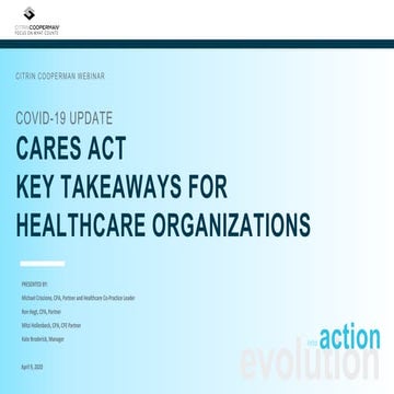 CARES Act for Home Healthcare Organizations