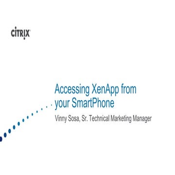 Citrix Mobile Receiver Techtalk