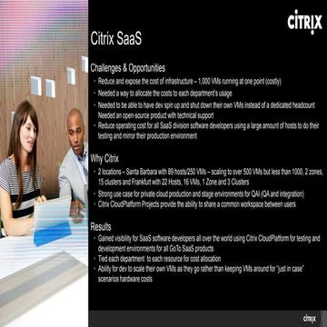 Citrix SaaS and Citrix CloudPlatform Case Study