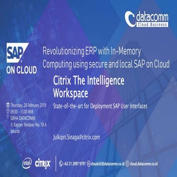 Citrix The Intelligence Workspace and State-of-the-art for SAP