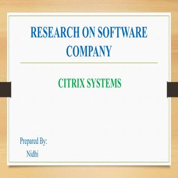 Citrix systems ppt