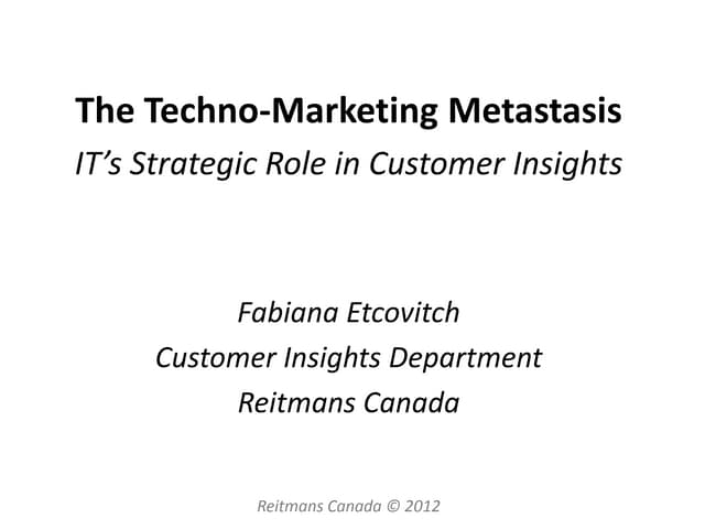 Customer Insights Summit Toronto 2012