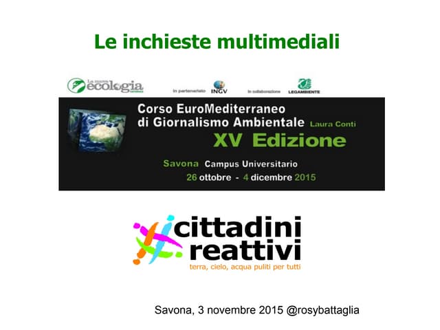 Le inchieste multimediali - Corso d...