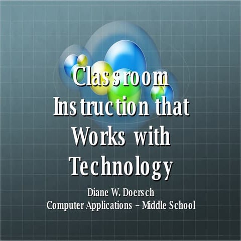 Classroom Instruction That Works with Technology | PPT