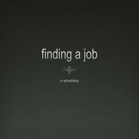 how to get a job in advertising