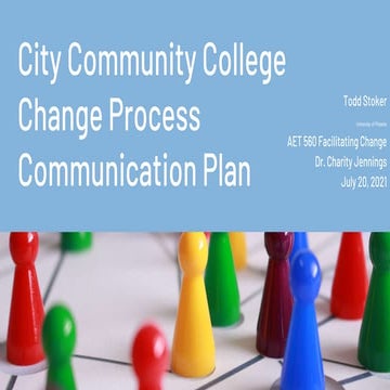 City Community College Change Process Communication Plan 