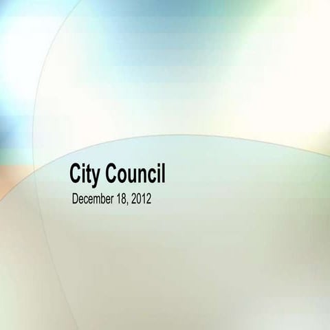 City council december 18, 2012 planning
