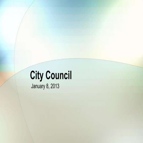 City council january 8, 2013 Planning