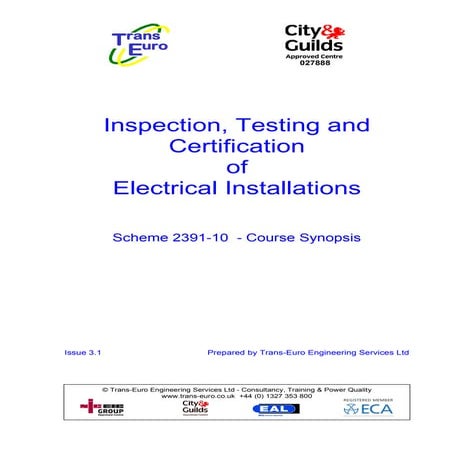 CITY GUILDS 2391 QUALIFICATION NEW ENTRY REQUIREMENTS visual data 6