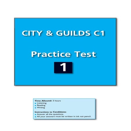 City guilds c1 pr-test-1 sb