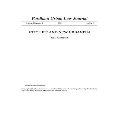 City life and new urbanism