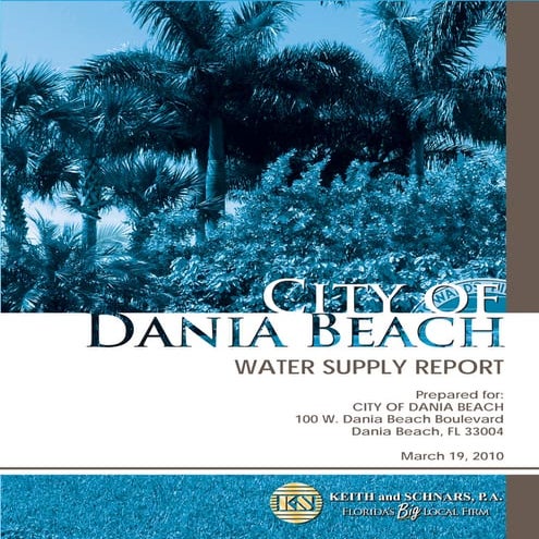 City Of Dania Beach Water Supply Report   March 19, 2010