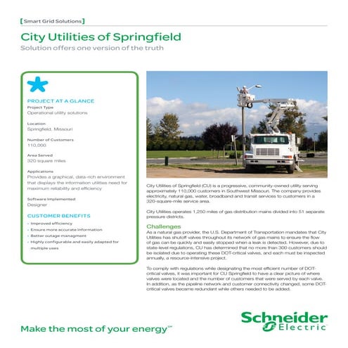 [Case study] City Utilities of Springfield - Solution offers one version of t...