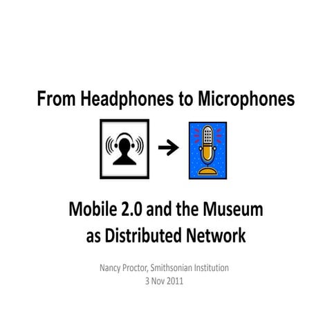 From Headphones to Microphones: Mobile 2.0 and the Museum as Distributed Network