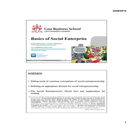 Basics of Social Enterprise | PDF