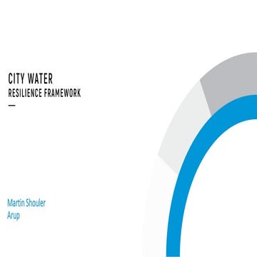 City Water Resilience Framework, Arup | PDF