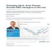 Citywire article on EMD