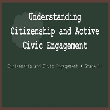 Comprehensive Grade 12 Module on Citizenship and Civic Engagement in ...