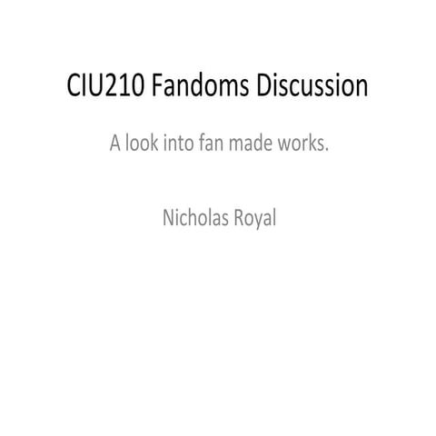 Ciu210 fandoms discussion