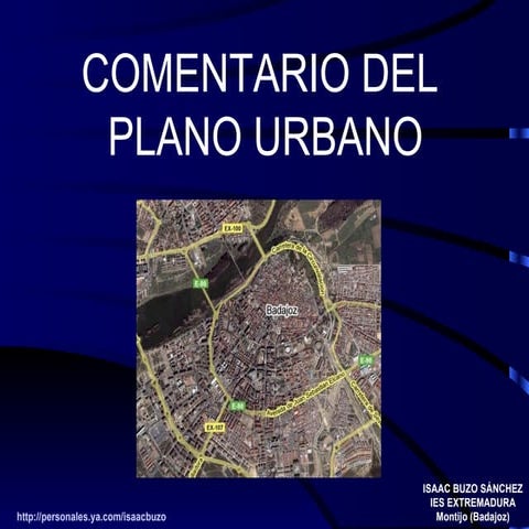 Comentario del Plano Urbano
