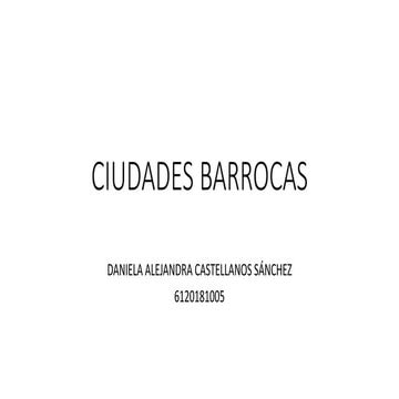 Ciudades barrocas