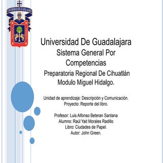 Ciudades de papel reporte