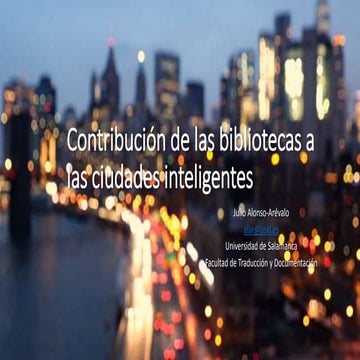 Contribución de las bibliotecas a las ciudades inteligentes