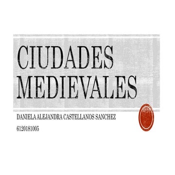 Ciudades medievales tec