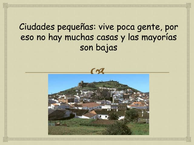 Ciudades pequeñas