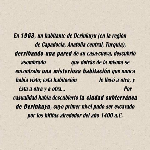 Ciudad subterranea derinkuyu